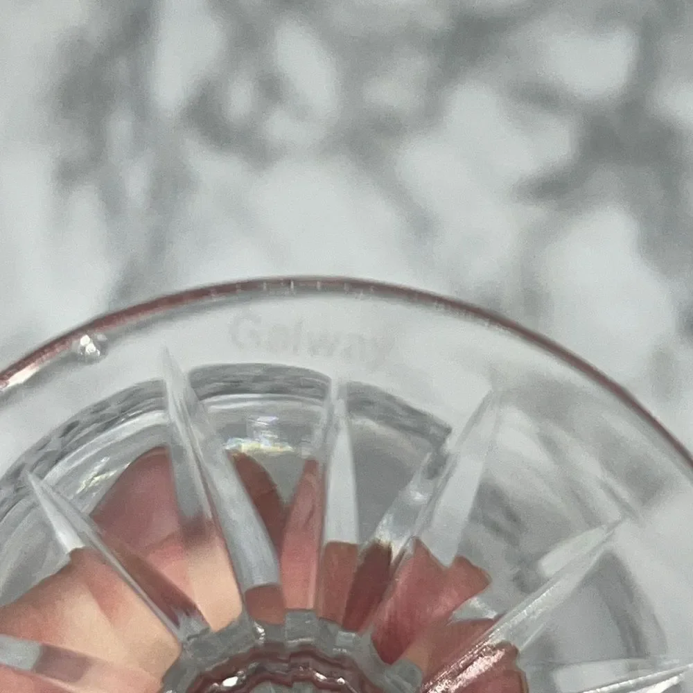 GALWAY CRYSTAL Champagne Flutes Claddagh Etched